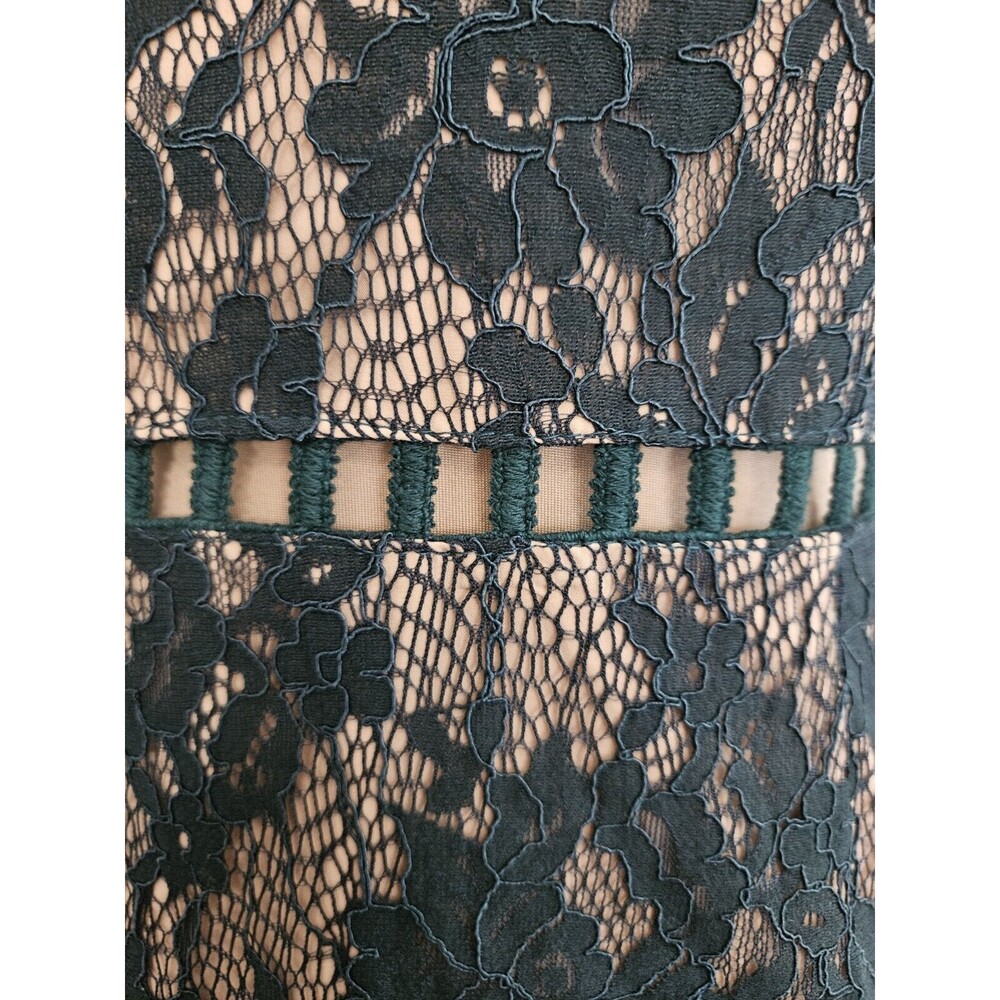 Tobi Emerald Green Lace Mini Dress Adjustable Straps Lined Size XS - Picture 4 of 10